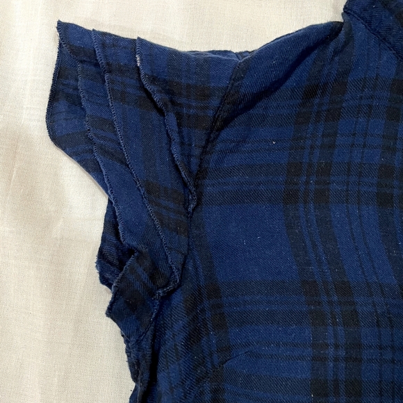 Navy blue Flutter sleeve Shirt - Picture 5 of 5